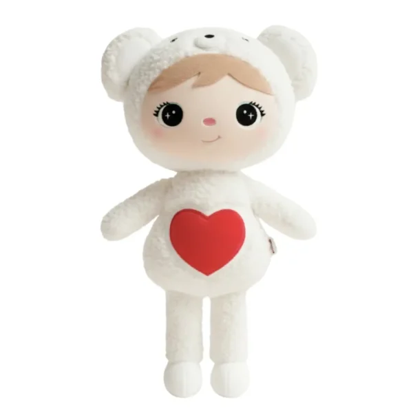Lalka Metoo Miś Polarny z serduszkiem 50cm
