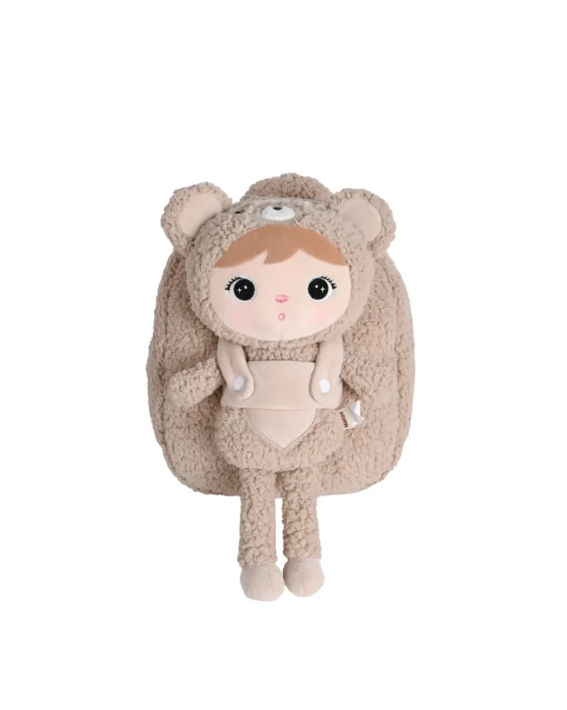 Plecak Metoo z wyjmowanym pluszakiem - Beżowy Miś Teddy