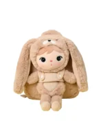 Plecak Metoo z wyjmowanym pluszakiem - Królik beżowy