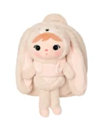 Plecak Metoo z wyjmowanym pluszakiem - Królik jasnobeżowy