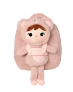 Plecak Metoo z wyjmowanym pluszakiem - Różowy Miś