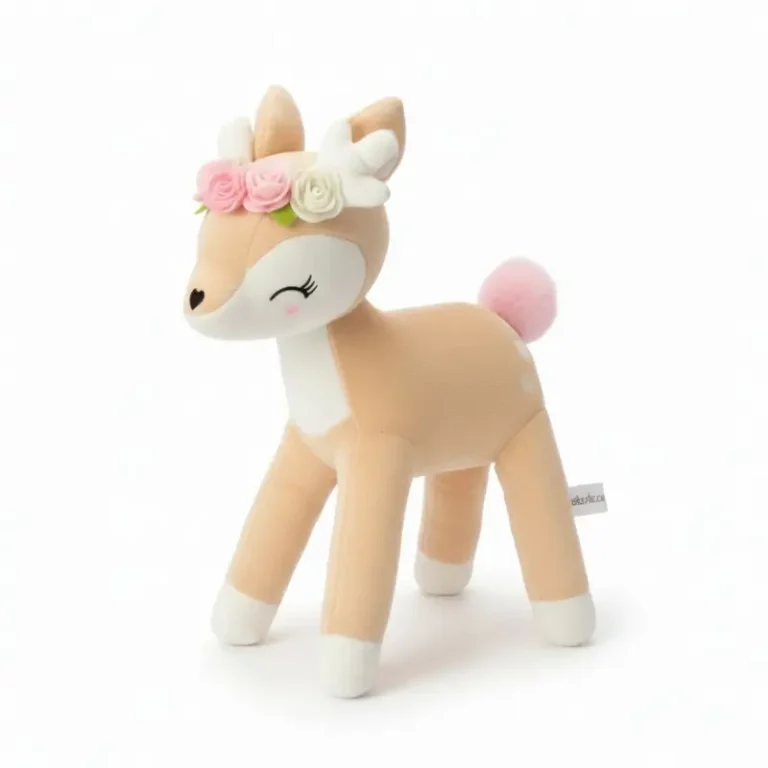 Pluszowa Sarenka z kolorowym wianuszkiem