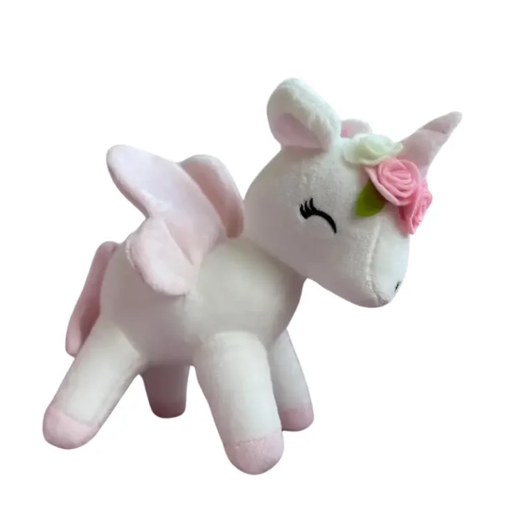 Pluszowy jednorożec M - Biały