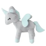 Pluszowy jednorożec M - Szaro-miętowy