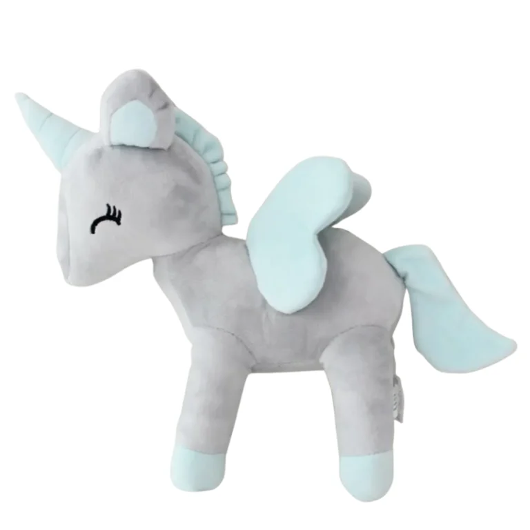 Pluszowy jednorożec M - Szaro-miętowy