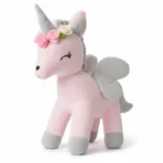 Pluszowy jednorożec z wianuszkiem L - Różowy