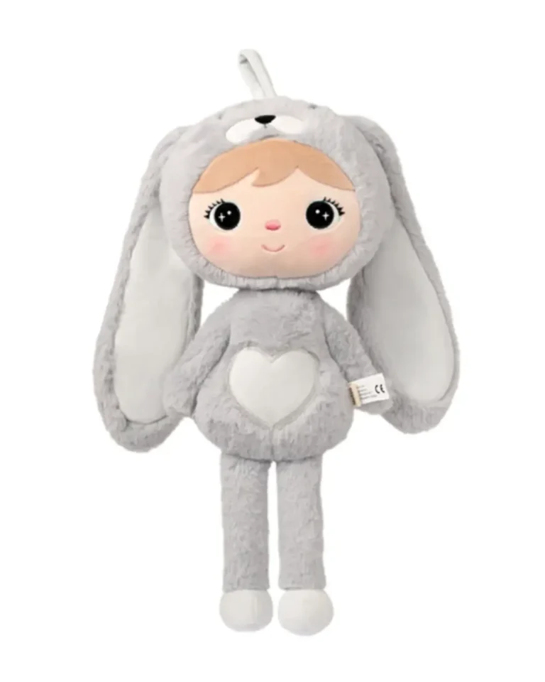 Srebrno-Szary Królik 70 cm - Lalka Metoo z imieniem dziecka