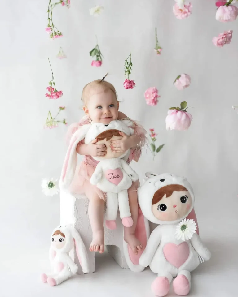 Lalka Metoo Biały Królik 70cm XL