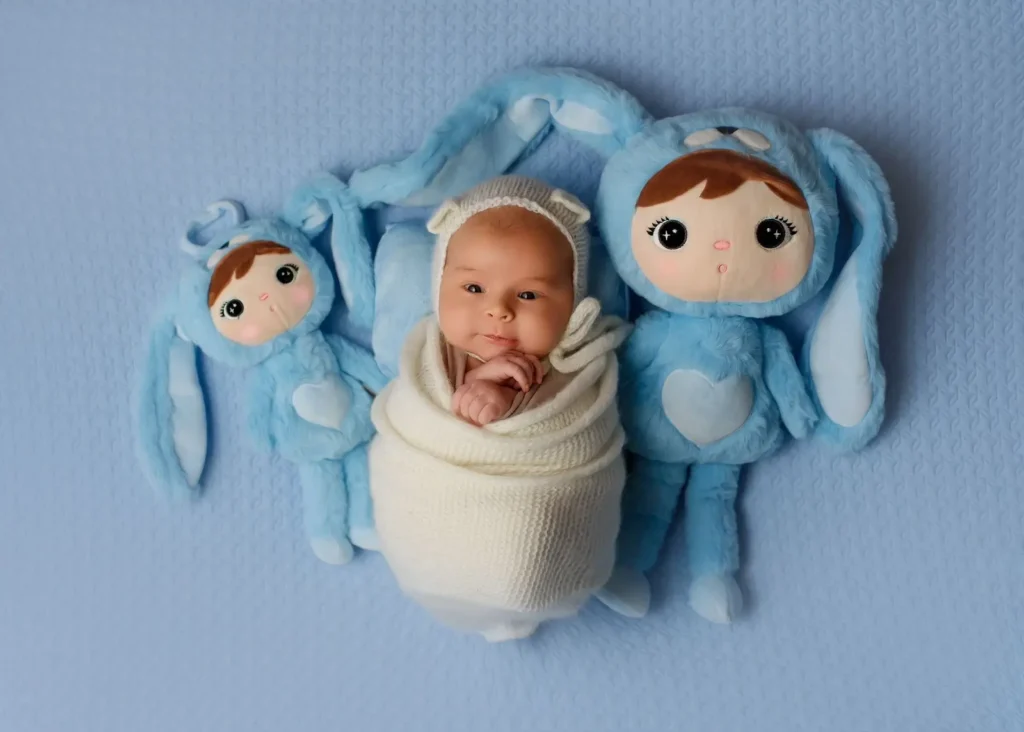 Lalka Metoo Błękitny Królik 50cm