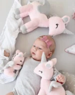 Pluszowy jednorożec S - różowy