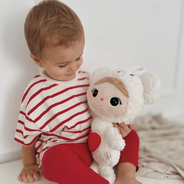 Lalka Metoo Miś Polarny z serduszkiem 50cm