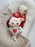 Lalka Metoo Miś Polarny z serduszkiem 50cm