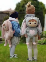 Plecak Metoo Królik Szaro-różowy