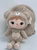 Plecak Metoo z wyjmowanym pluszakiem - Beżowy Miś Teddy