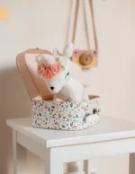 Pluszowy jednorożec M - Biały