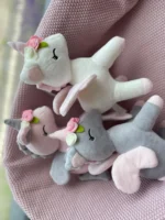 Pluszowy jednorożec M - Biały