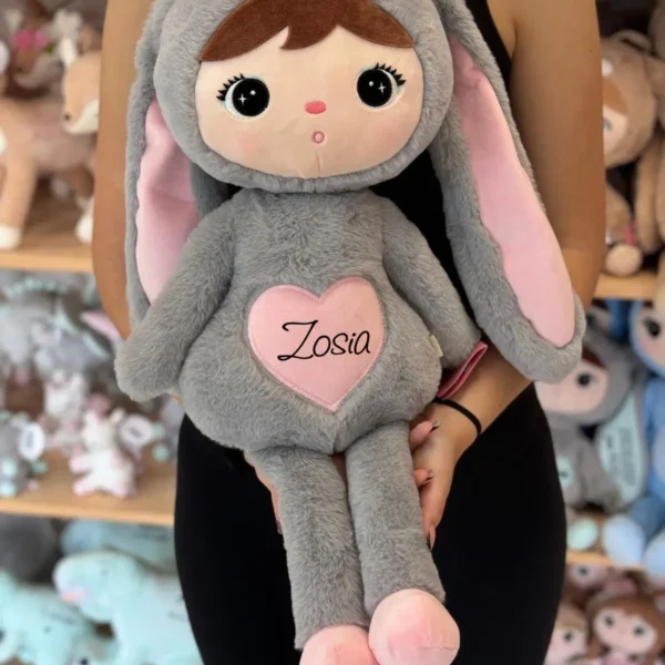 Lalka Metoo Szaro-różowy Królik 70cm XL
