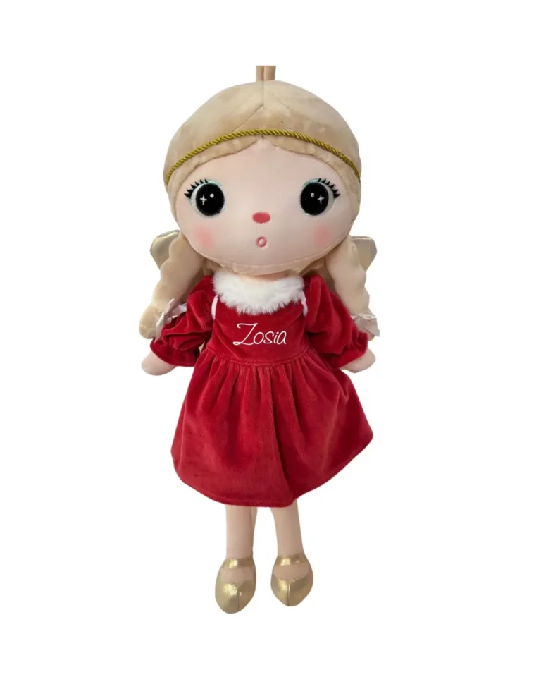 Lalka Metoo Aniołek w Świątecznej sukience 50 cm